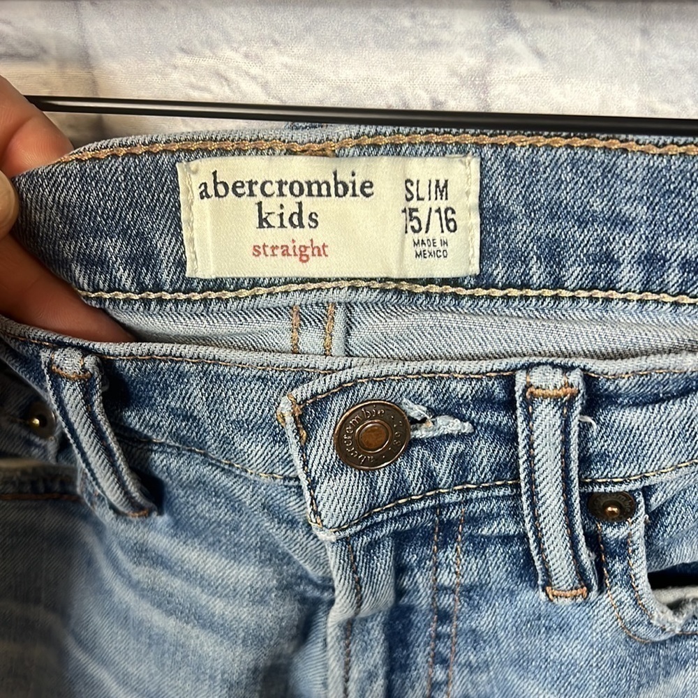 Abercrombie Kids jeans | size 15\16 | straight slim - Picture 8 of 10